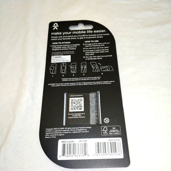 CLCKR MagSafe Stand & Grip in Lilac, Secure Grip, Slim Profile NWT - Picture 3 of 3